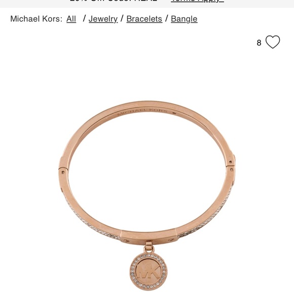 NWT Micheal Kors Rose Gold Bangle Bracelet - Picture 3 of 6